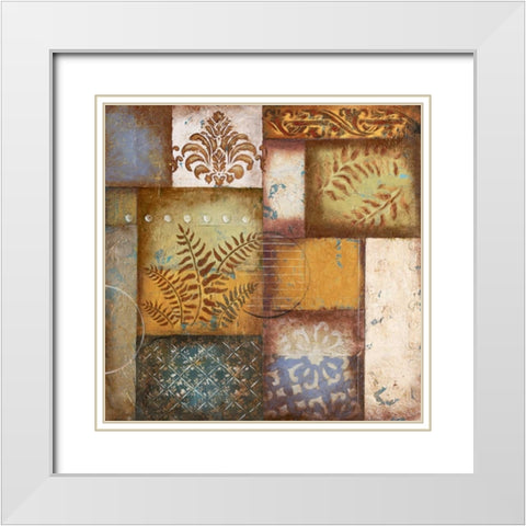 Circular Gold White Modern Wood Framed Art Print with Double Matting by Osborne, Susan