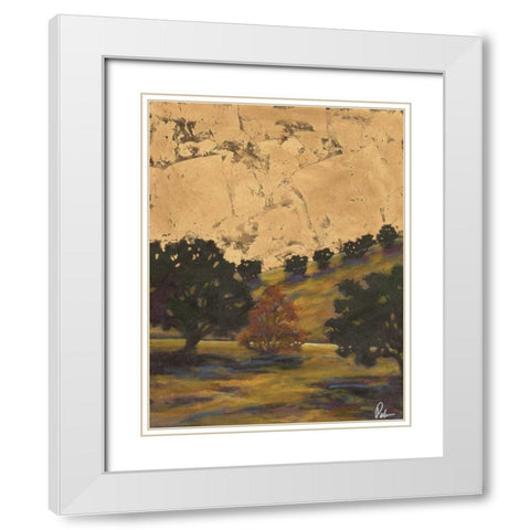 Landscape II White Modern Wood Framed Art Print with Double Matting by Palmer, Michael