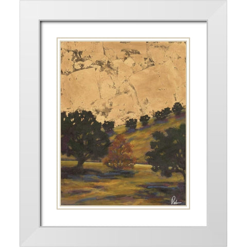 Landscape II White Modern Wood Framed Art Print with Double Matting by Palmer, Michael