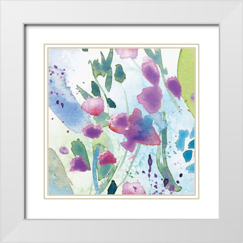 Wildflower Dance I White Modern Wood Framed Art Print with Double Matting by Paton, Julie