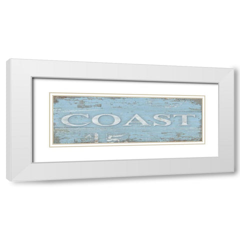 Coast Sign White Modern Wood Framed Art Print with Double Matting by Paton, Julie
