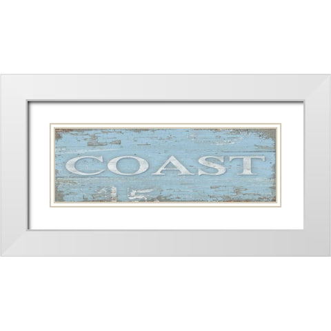 Coast Sign White Modern Wood Framed Art Print with Double Matting by Paton, Julie