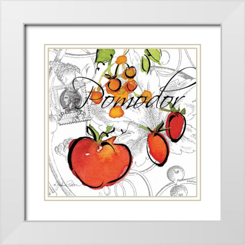 Alfresco Italia IV White Modern Wood Framed Art Print with Double Matting by Paton, Julie