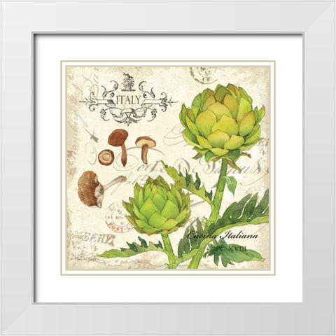 Cucina Italiana I White Modern Wood Framed Art Print with Double Matting by Paton, Julie