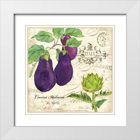 Cucina Italiana II White Modern Wood Framed Art Print with Double Matting by Paton, Julie