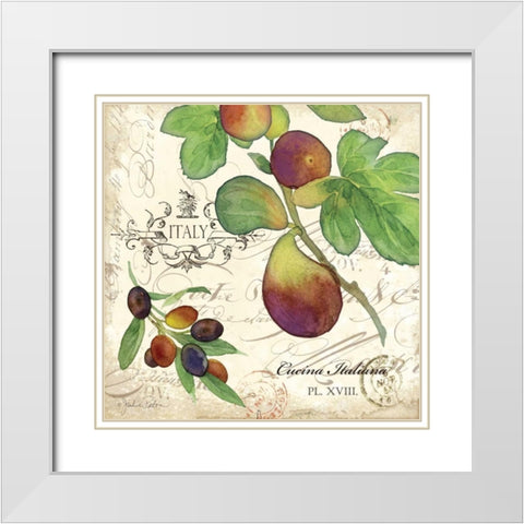 Cucina Italiana III White Modern Wood Framed Art Print with Double Matting by Paton, Julie