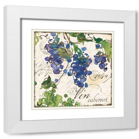 Vin Sq I White Modern Wood Framed Art Print with Double Matting by Paton, Julie