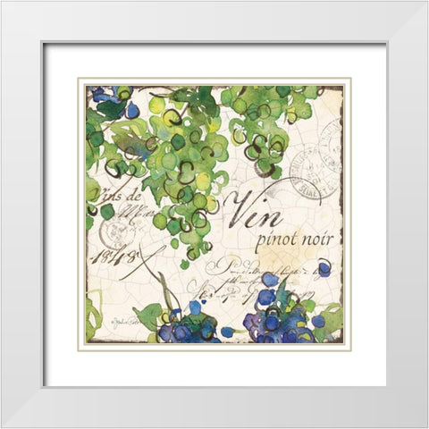 Vin Sq II White Modern Wood Framed Art Print with Double Matting by Paton, Julie