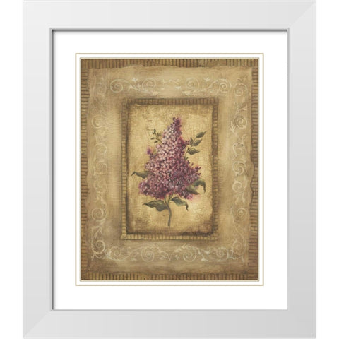 Savin Lilac White Modern Wood Framed Art Print with Double Matting by Poloson, Kimberly