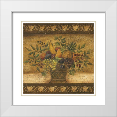 Abundance I White Modern Wood Framed Art Print with Double Matting by Poloson, Kimberly