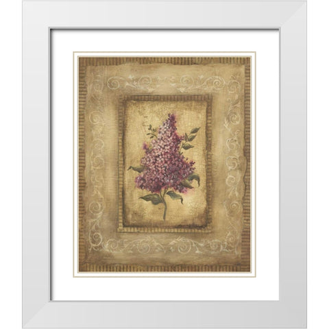Grand Savin Lilac White Modern Wood Framed Art Print with Double Matting by Poloson, Kimberly