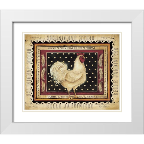Jaunty Plumerie I White Modern Wood Framed Art Print with Double Matting by Poloson, Kimberly