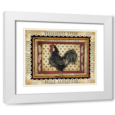 Jaunty Plumerie II White Modern Wood Framed Art Print with Double Matting by Poloson, Kimberly