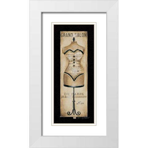 Grand Salon No. 372 White Modern Wood Framed Art Print with Double Matting by Poloson, Kimberly