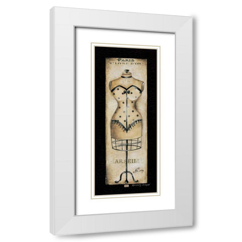Paris No. 349 White Modern Wood Framed Art Print with Double Matting by Poloson, Kimberly