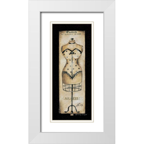 Paris No. 349 White Modern Wood Framed Art Print with Double Matting by Poloson, Kimberly