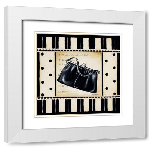 Shopping II White Modern Wood Framed Art Print with Double Matting by Poloson, Kimberly