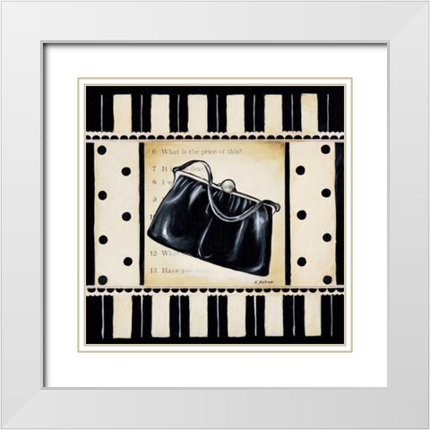 Shopping II White Modern Wood Framed Art Print with Double Matting by Poloson, Kimberly
