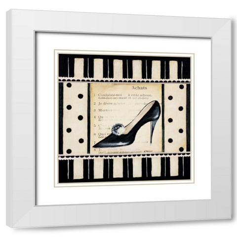 Achats I White Modern Wood Framed Art Print with Double Matting by Poloson, Kimberly