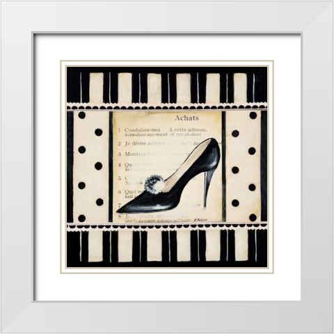 Achats I White Modern Wood Framed Art Print with Double Matting by Poloson, Kimberly