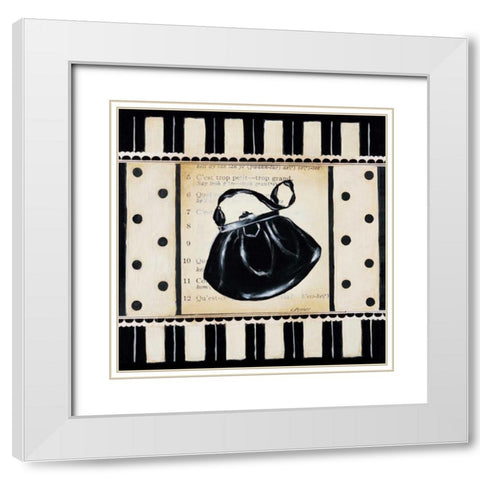 Achats II White Modern Wood Framed Art Print with Double Matting by Poloson, Kimberly