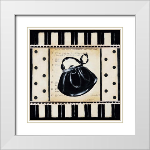 Achats II White Modern Wood Framed Art Print with Double Matting by Poloson, Kimberly