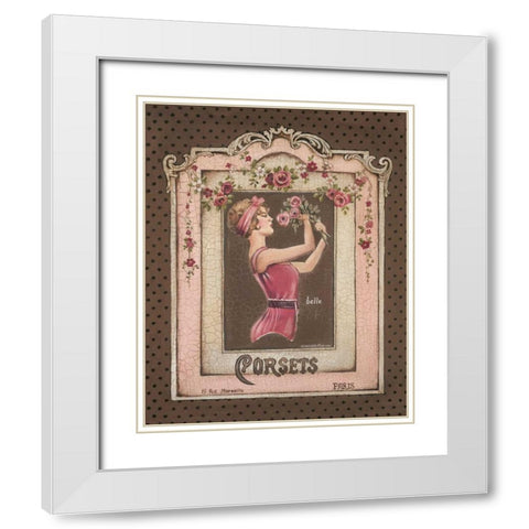 Corsets I White Modern Wood Framed Art Print with Double Matting by Poloson, Kimberly
