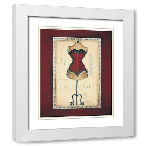 Taille de Robe I White Modern Wood Framed Art Print with Double Matting by Poloson, Kimberly
