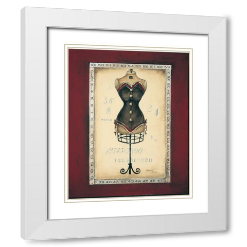 Taille de Robe II White Modern Wood Framed Art Print with Double Matting by Poloson, Kimberly