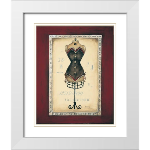 Taille de Robe II White Modern Wood Framed Art Print with Double Matting by Poloson, Kimberly
