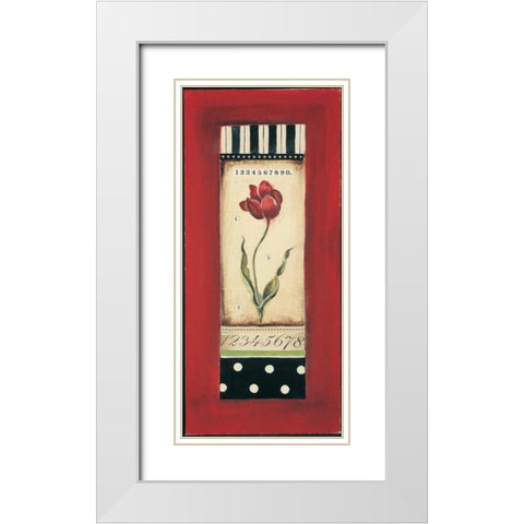 Belgian Tulip II White Modern Wood Framed Art Print with Double Matting by Poloson, Kimberly