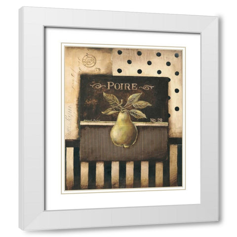 Poire White Modern Wood Framed Art Print with Double Matting by Poloson, Kimberly