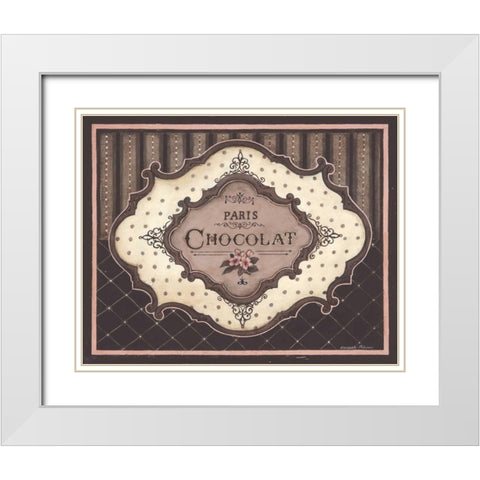 Chocolat White Modern Wood Framed Art Print with Double Matting by Poloson, Kimberly