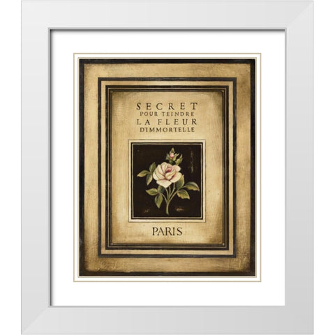 Les Fleurs de Paris I White Modern Wood Framed Art Print with Double Matting by Poloson, Kimberly