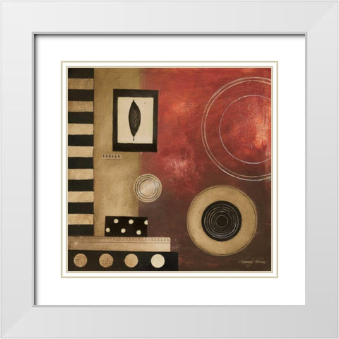 Radius I White Modern Wood Framed Art Print with Double Matting by Poloson, Kimberly