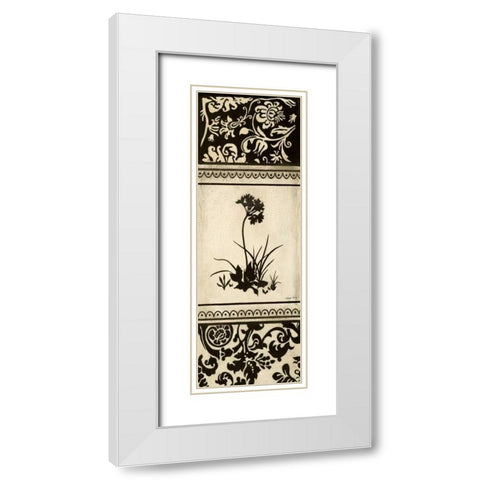 Garden Shadow I White Modern Wood Framed Art Print with Double Matting by Poloson, Kimberly