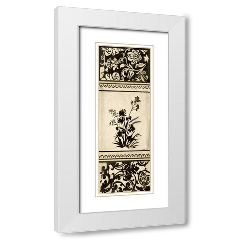 Garden Shadow II White Modern Wood Framed Art Print with Double Matting by Poloson, Kimberly