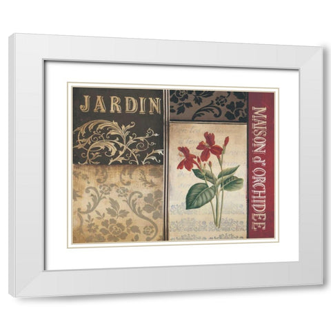 Belle Jardin I White Modern Wood Framed Art Print with Double Matting by Poloson, Kimberly