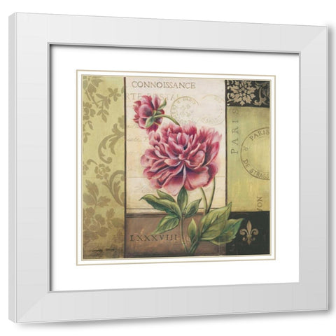 Le Jardin Secret II White Modern Wood Framed Art Print with Double Matting by Poloson, Kimberly