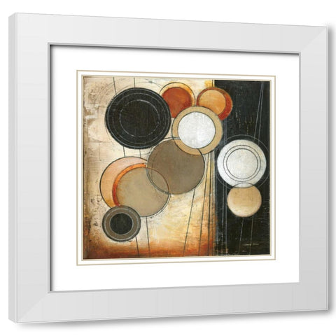 Tangents II White Modern Wood Framed Art Print with Double Matting by Poloson, Kimberly