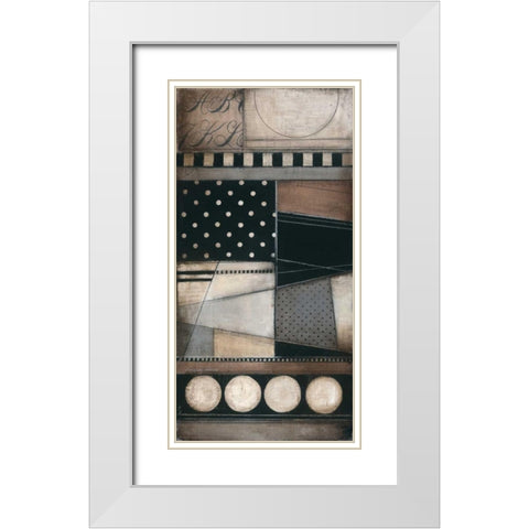 Fancy Letters I White Modern Wood Framed Art Print with Double Matting by Poloson, Kimberly