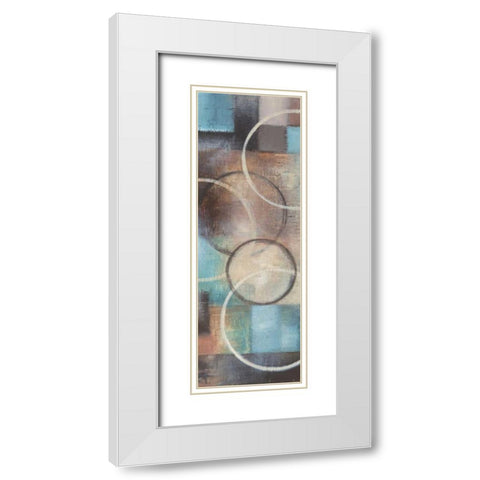 Blue Sky II White Modern Wood Framed Art Print with Double Matting by Poloson, Kimberly