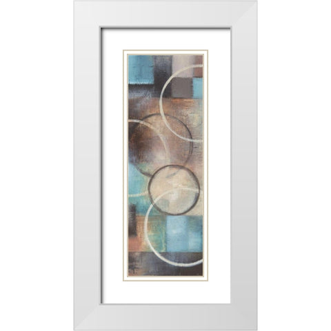 Blue Sky II White Modern Wood Framed Art Print with Double Matting by Poloson, Kimberly