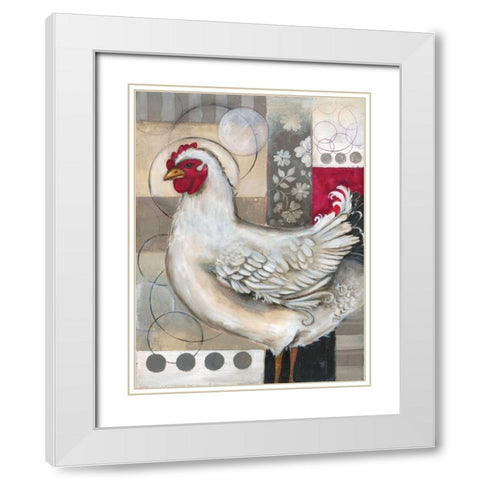 Full Circle II White Modern Wood Framed Art Print with Double Matting by Poloson, Kimberly