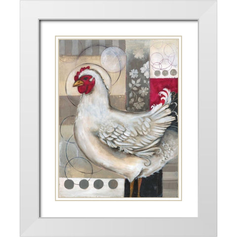 Full Circle II White Modern Wood Framed Art Print with Double Matting by Poloson, Kimberly