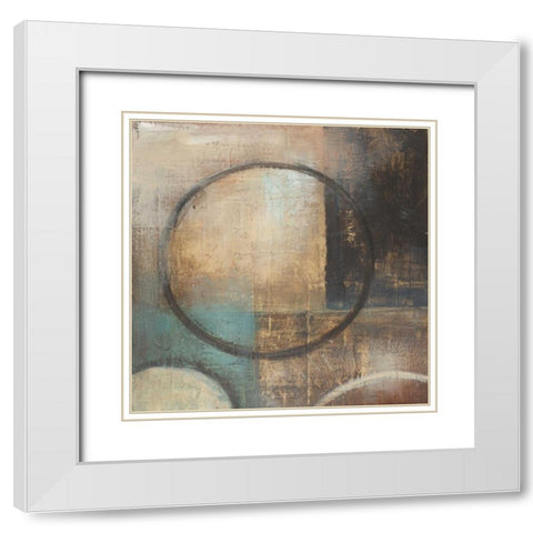 Blue Sky I Top White Modern Wood Framed Art Print with Double Matting by Poloson, Kimberly