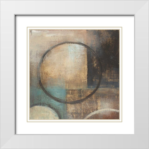 Blue Sky I Top White Modern Wood Framed Art Print with Double Matting by Poloson, Kimberly