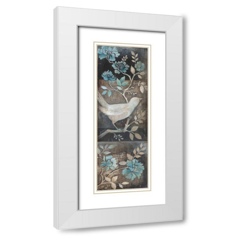 Out of the Blue I White Modern Wood Framed Art Print with Double Matting by Poloson, Kimberly