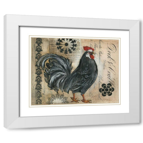 Daily Record I White Modern Wood Framed Art Print with Double Matting by Poloson, Kimberly