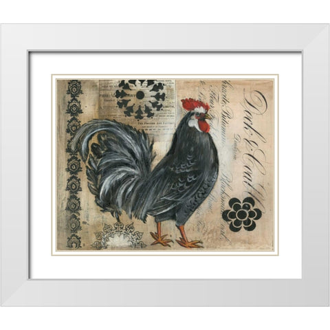 Daily Record I White Modern Wood Framed Art Print with Double Matting by Poloson, Kimberly